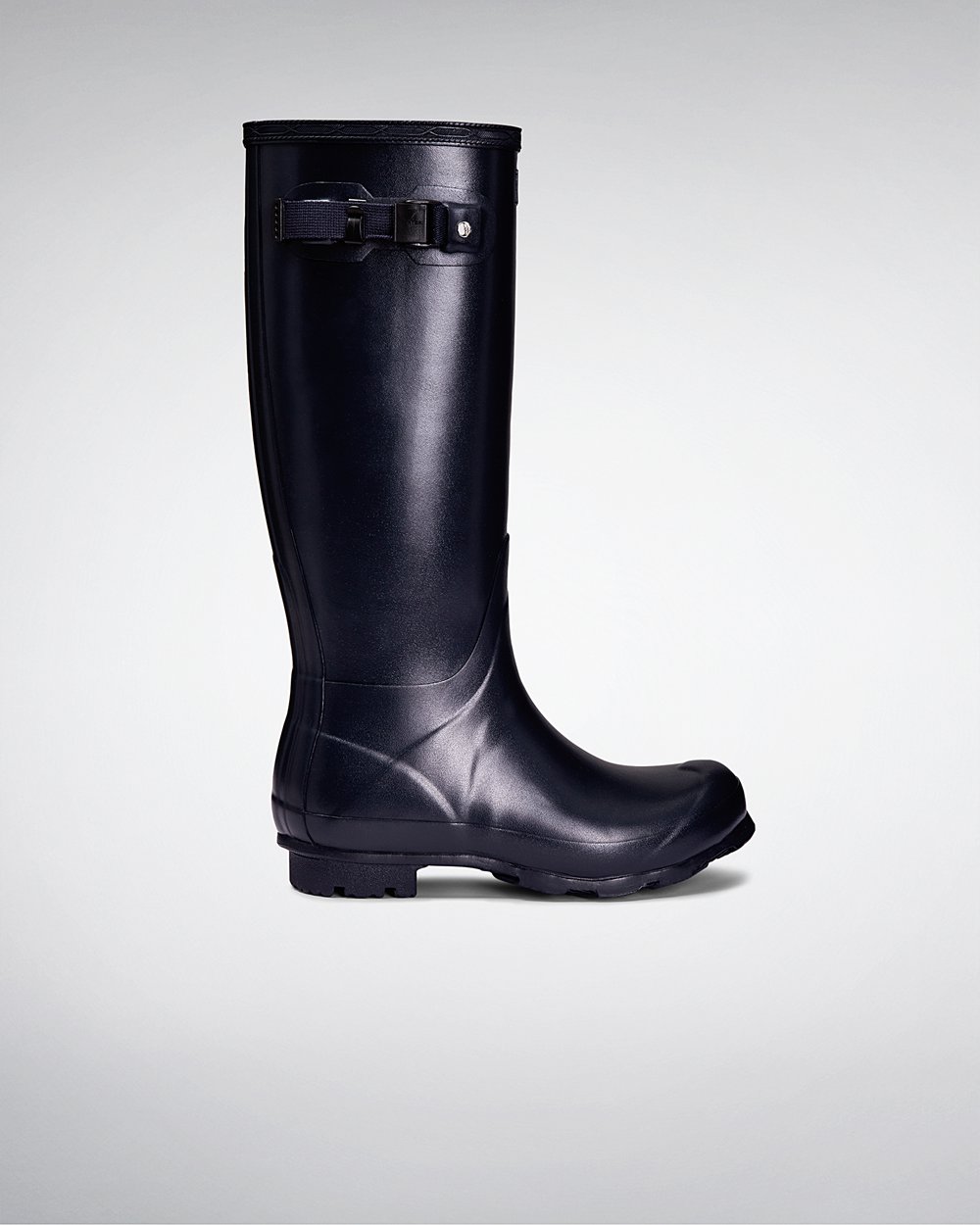 Bottes Hautes de Pluie Hunter Norris Field Femme Bleu Marine LQRCKFN-42